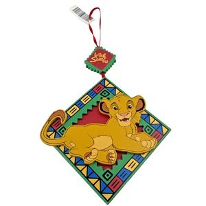 3D Little Simba Vintage Disney Kurt S. Adler Wooden Lion King Tree Ornament NOS